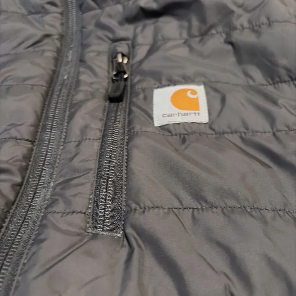 Carhartt Gilliam Vest Mens 2XL Tall Shadow Gray Quilted Nylon Puffer